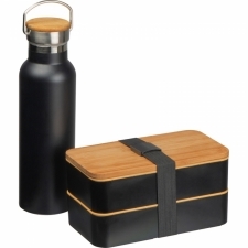 Zestaw lunch box ze sztućcami i butelka termiczna 500 ml STEPHAN