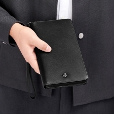 Portfel podróżny Double B Saffiano Black