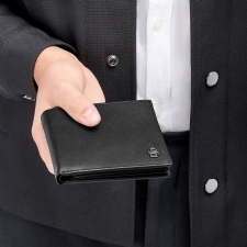 Portfel na karty Double B Saffiano Black