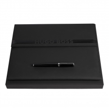 Zestaw upominkowy HUGO BOSS pióro wieczne i teczka A4 - HDF309A + HSN2542A