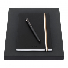 Zestaw upominkowy HUGO BOSS pióro kulkowe i notes A5 - HNH321AL + HSG3525A
