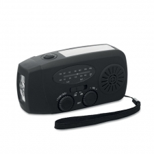 Przenośne radio z latarką LED